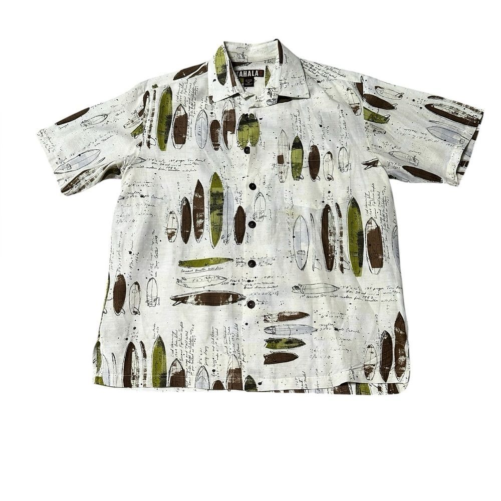 Men's Vintage 90’s Kahala 1936 Hawaiian Shirt Surfboard Medium